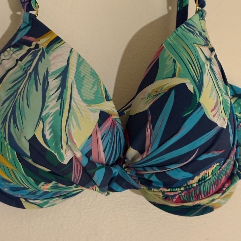 Bleu Rod Beattie tropical bikini top + Sarong Hipster Bikini Bottoms $160 - Picture 5 of 7